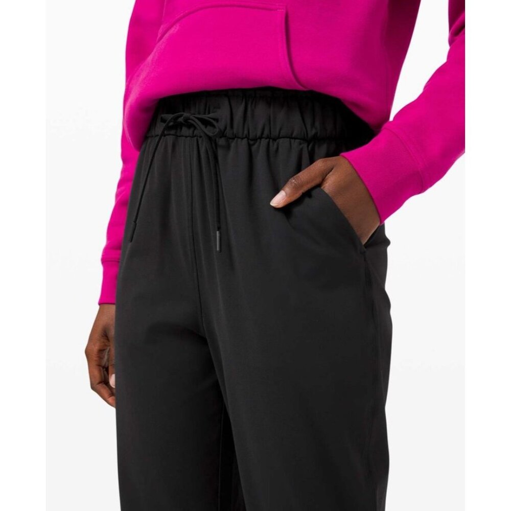 Lululemon Keep Moving Joggers Womens Size 18 Black Drawstring Waist Gorpcore - Picture 5 of 14